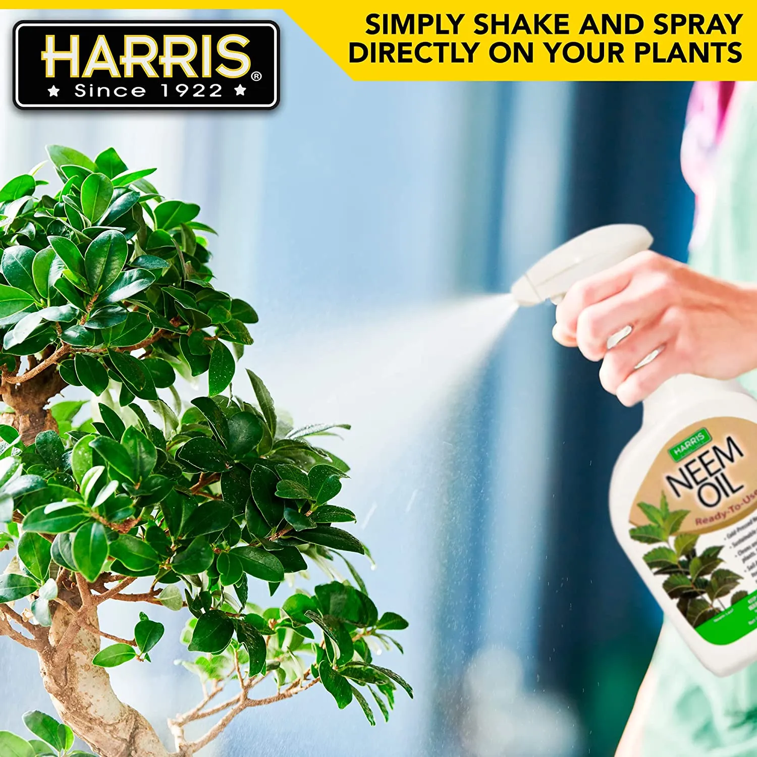 Harris Neem Oil Spray for Plants, Cold Pressed Ready to Use, 32oz