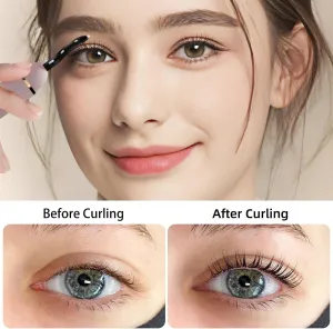 Heated Eyelash Curlers, Portable Heated Lash Curler,Heated Eyelash Curler Intelligent Power 0Ff, Makeup Electric Eyelash Curler (Sakura Pink/Champagne Gold, X8-132MM)