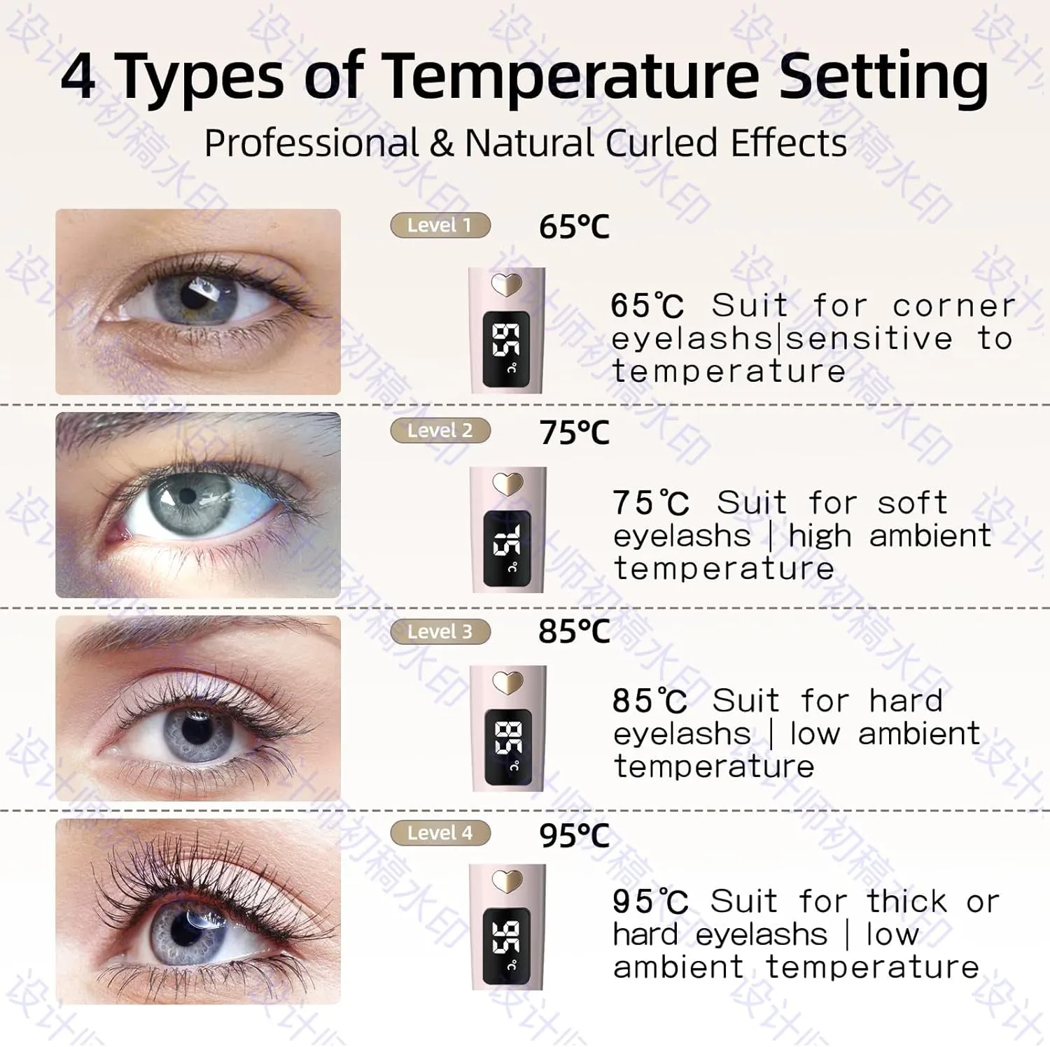 Heated Eyelash Curlers, Portable Heated Lash Curler,Heated Eyelash Curler Intelligent Power 0Ff, Makeup Electric Eyelash Curler (Sakura Pink/Champagne Gold, X8-132MM)