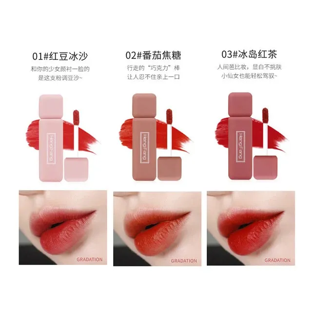 Hengfang net red girl heart three lip glaze set lipstick set box