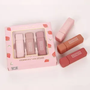 Hengfang net red girl heart three lip glaze set lipstick set box