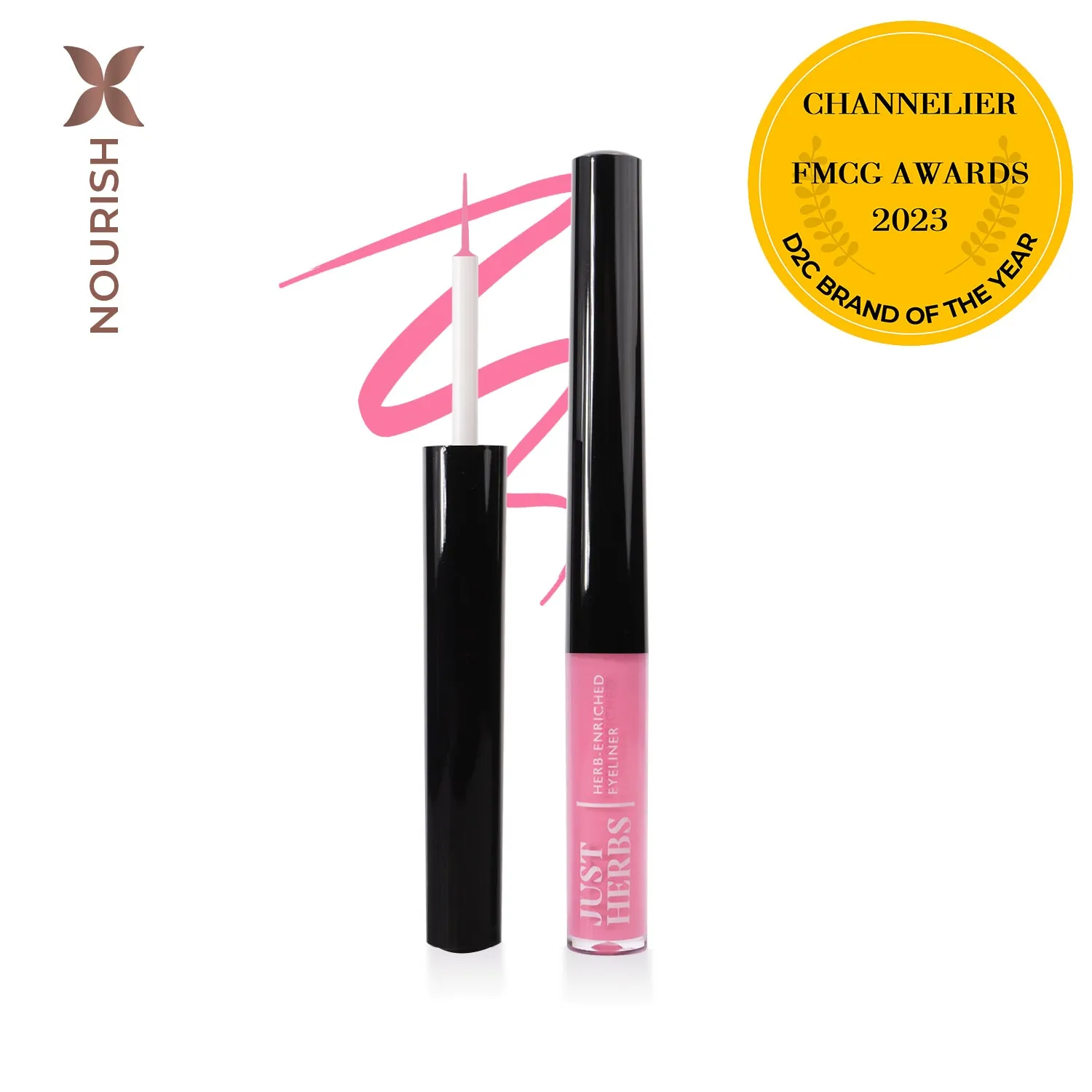 Herb-Enriched Waterproof Eyeliner Organic - Jojoba Oil & Vitamin E