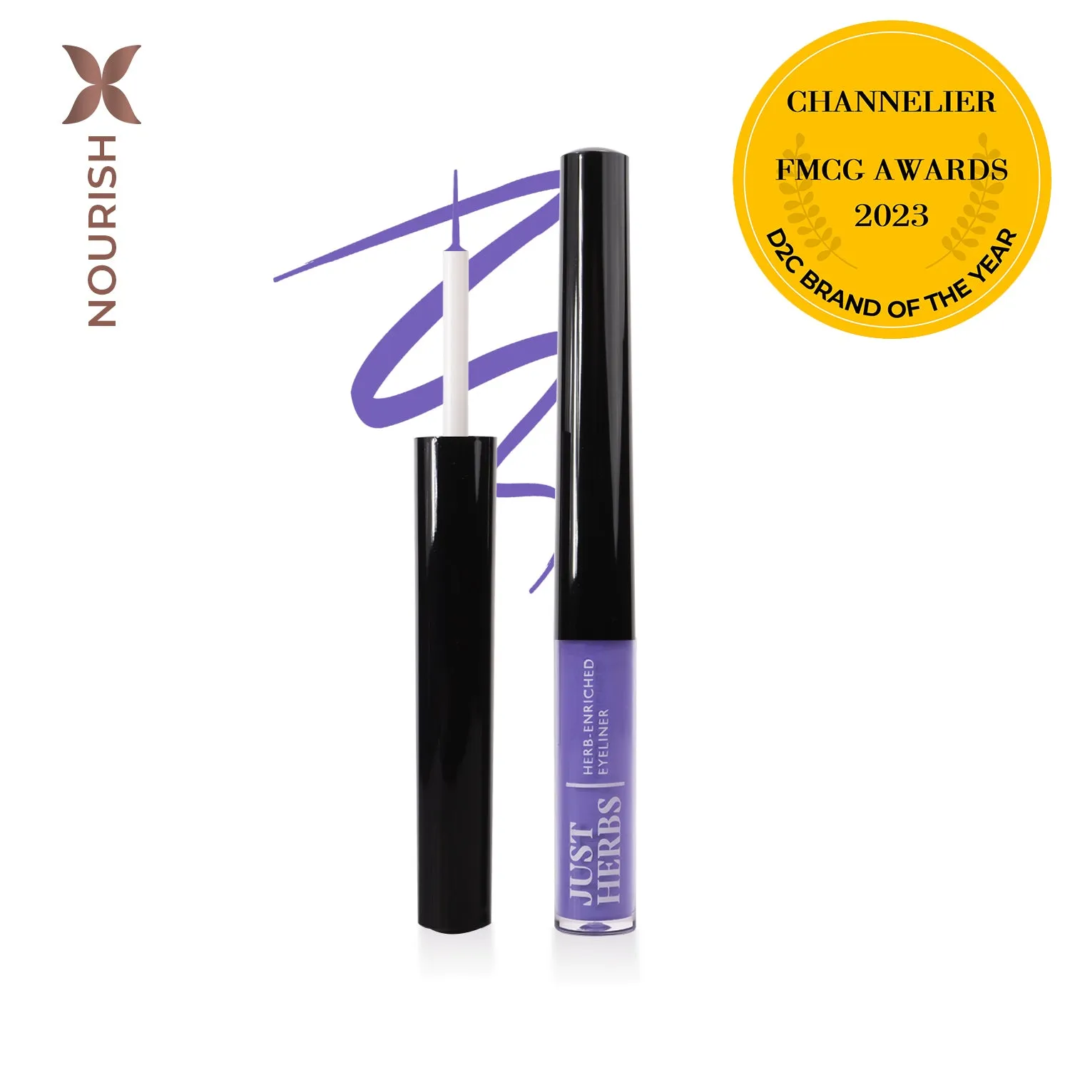 Herb-Enriched Waterproof Eyeliner Organic - Jojoba Oil & Vitamin E