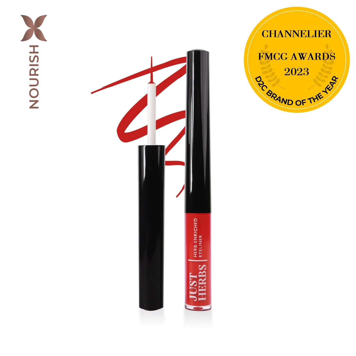 Herb-Enriched Waterproof Eyeliner Organic - Jojoba Oil & Vitamin E
