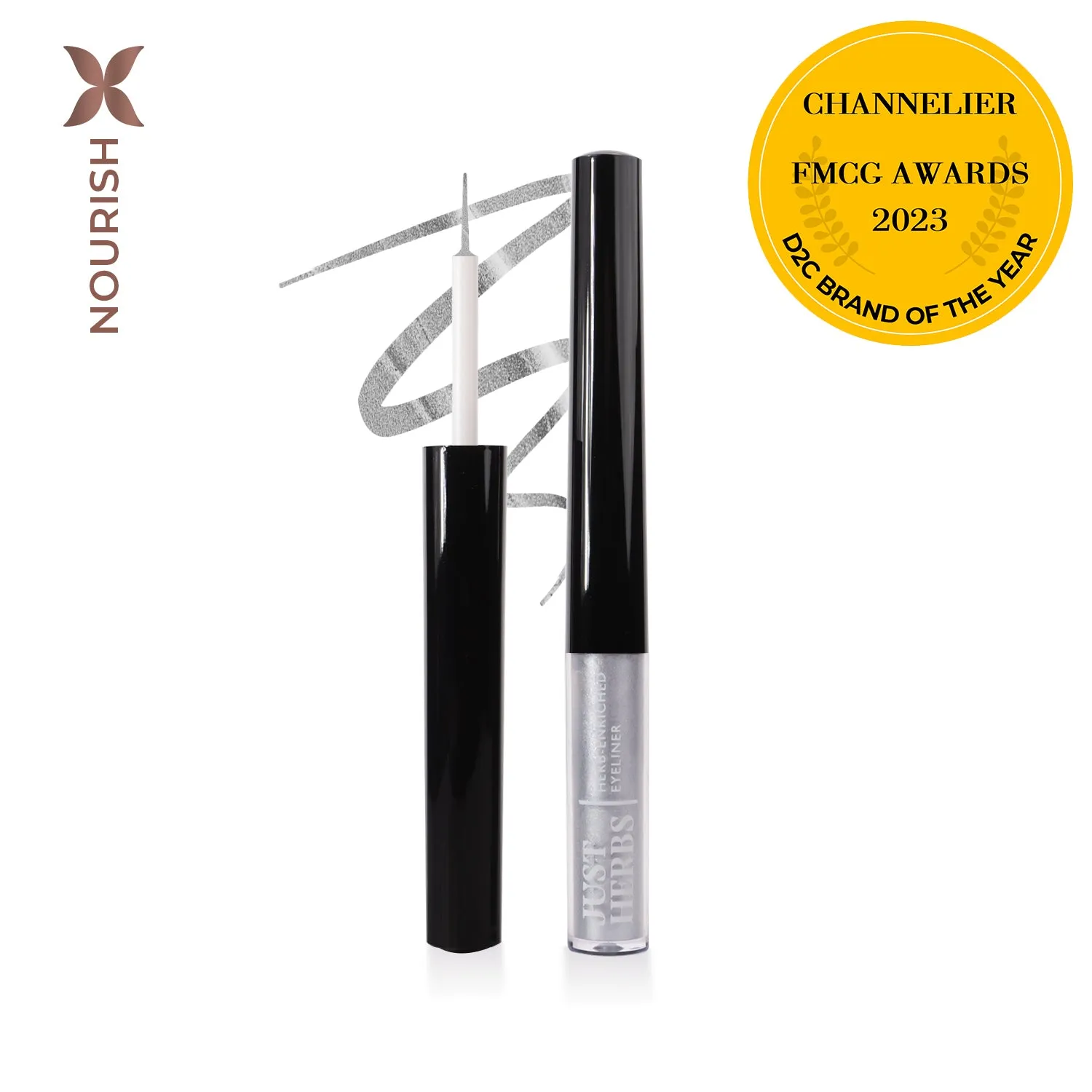 Herb-Enriched Waterproof Eyeliner Organic - Jojoba Oil & Vitamin E