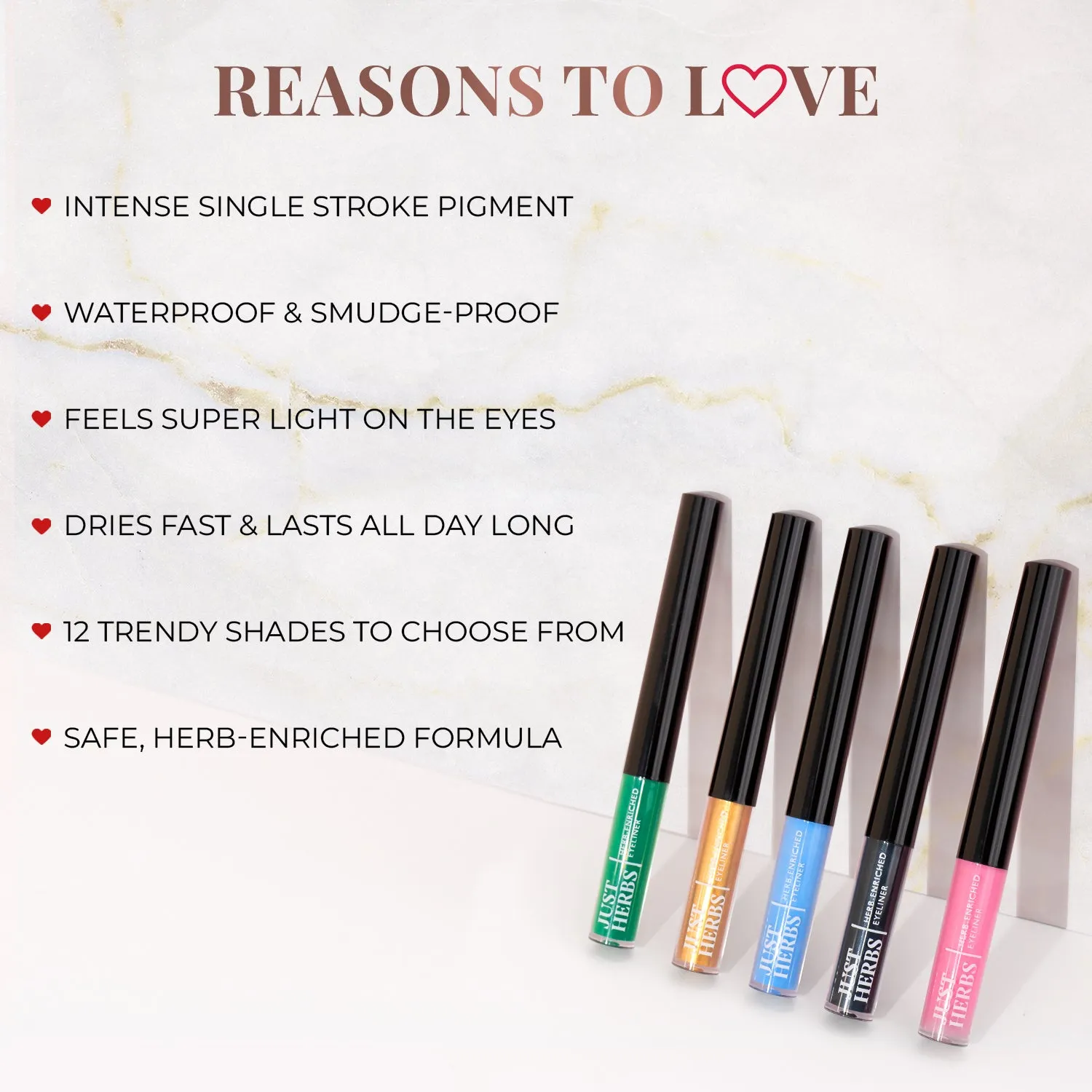 Herb-Enriched Waterproof Eyeliner Organic with Jojoba Oil & Vitamin E - Emerald Green