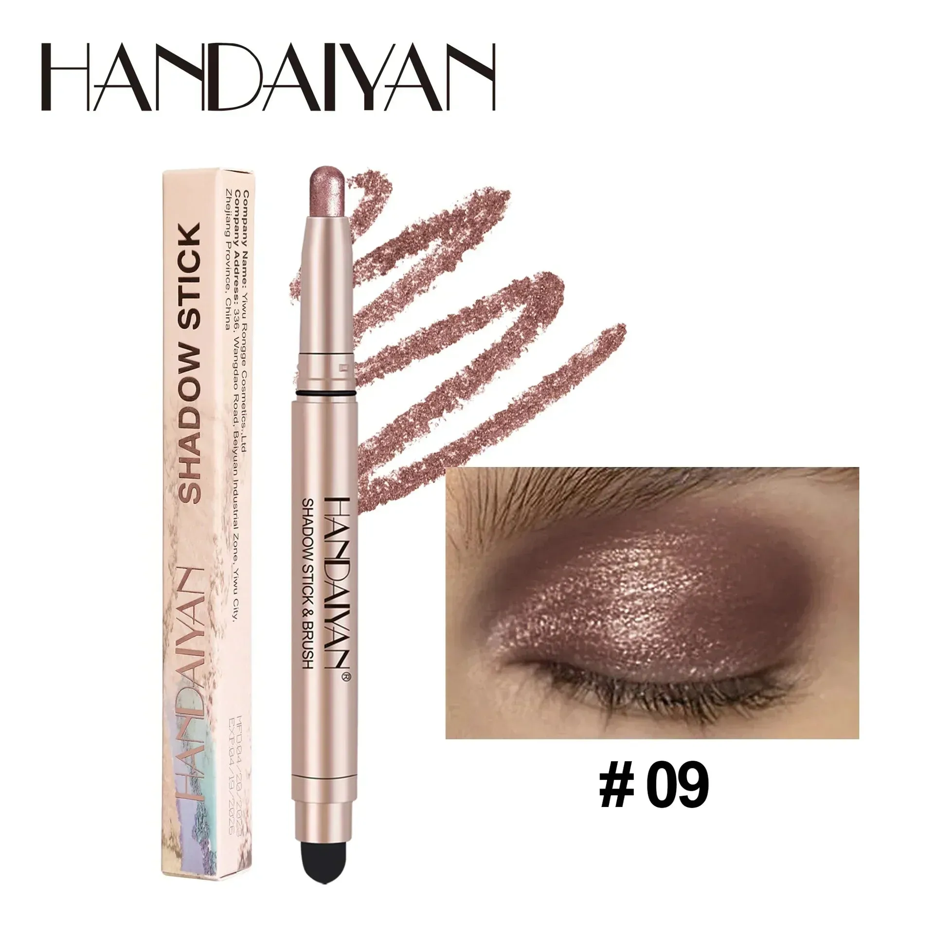 High-Gloss Pearlescent Eyeshadow Sticks: Waterproof Color Collection