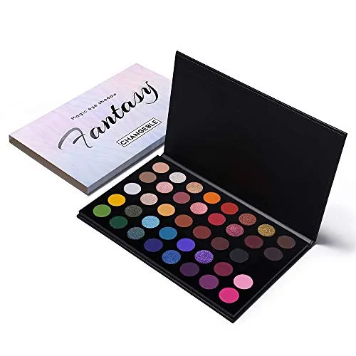 Highly Pigmented Eye Makeup Palette , Matte Shimmer Metallic Eyeshadow Pallet Long Lasting Blendable Natural Colors Make Up Eye Shadows Cosmetics Gift Kit