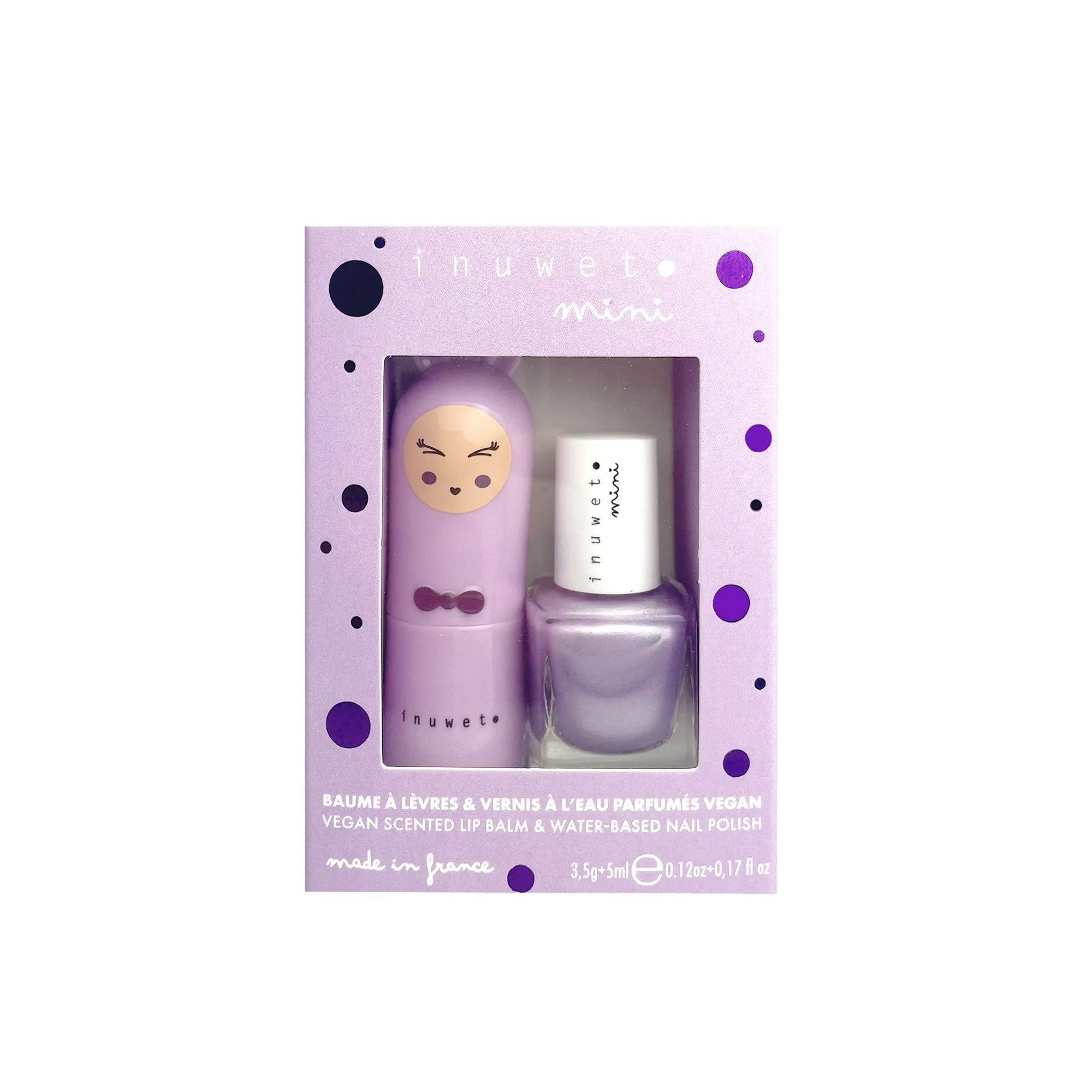 Inuwet Duo Purple: Lipbalm B07   Nailpolish V04