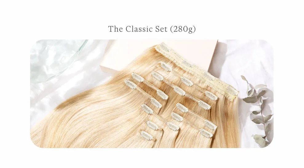 Jet Black, 24" Classic Clip-In Hair Extensions, #1 | 280g