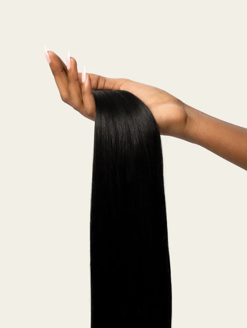 Jet Black, 24" Classic Clip-In Hair Extensions, #1 | 280g