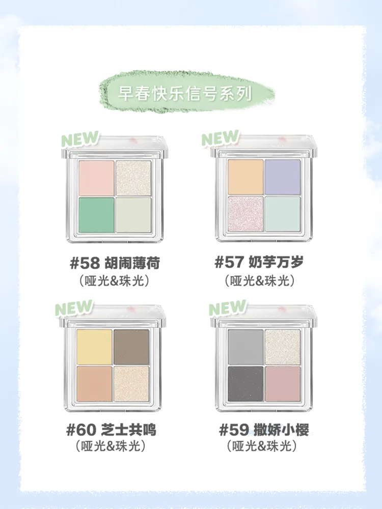 Judydoll 4 Shades Eyeshadow Palette for Beginners JD038