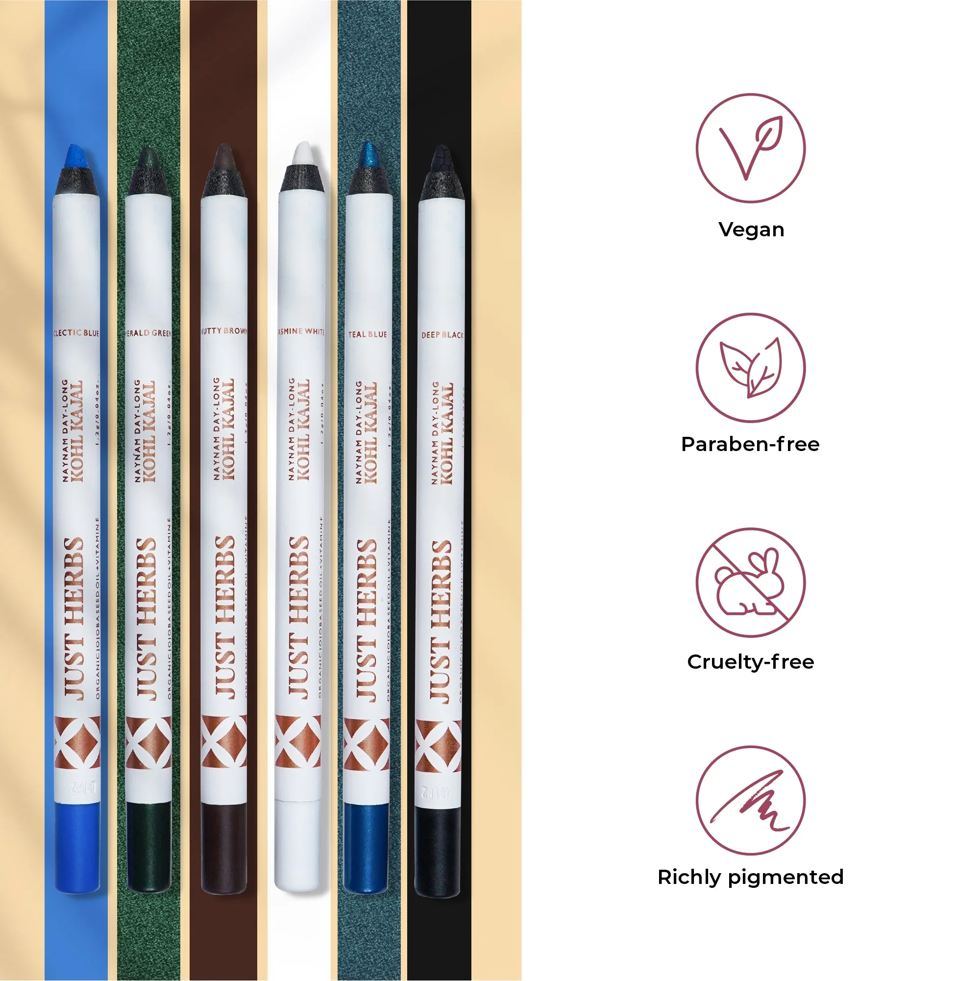 Just Herbs Eclectic Blue Naynam Day Long Sharpenable Kajal