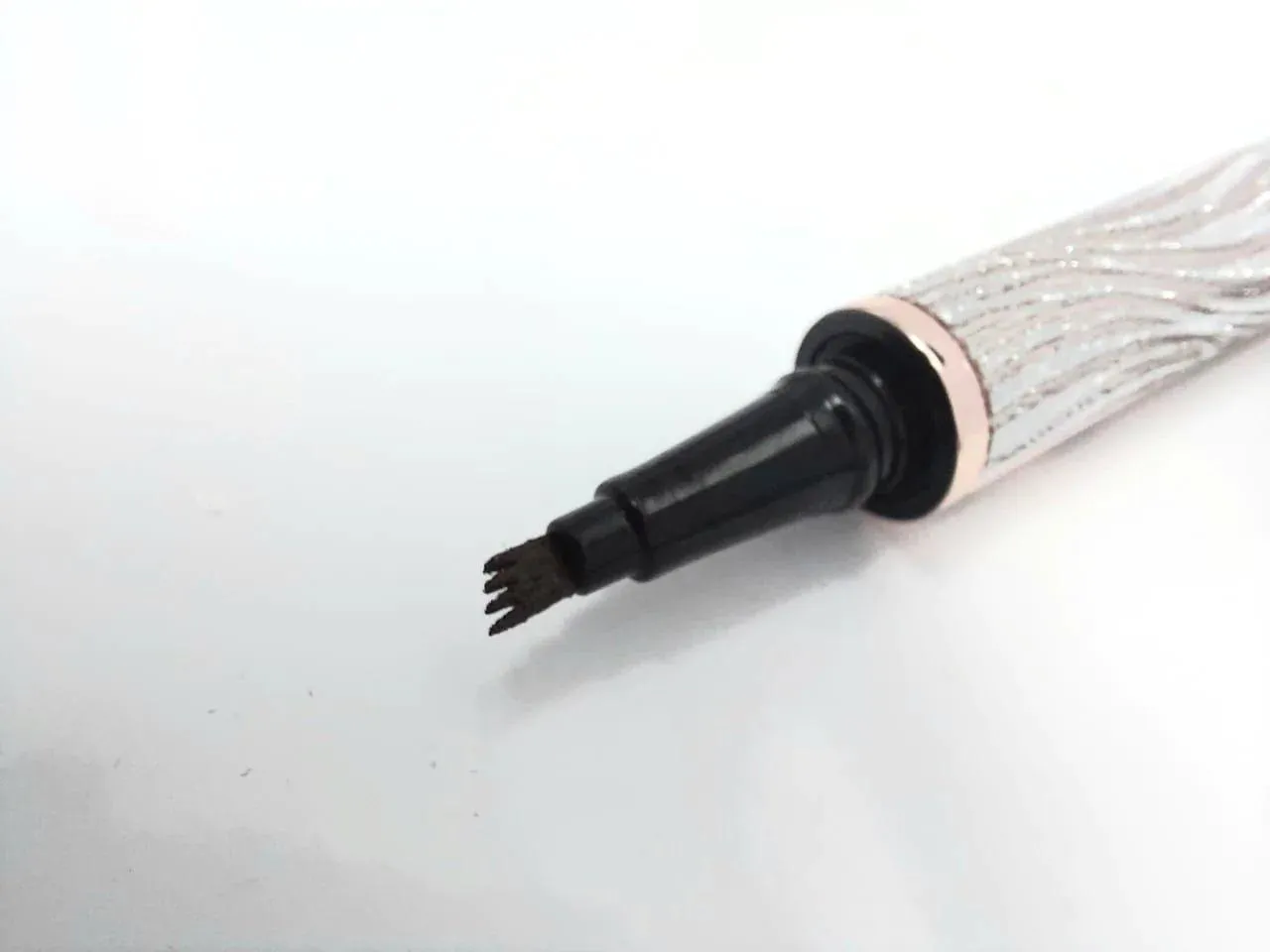 Karite 2 in 1 Black Eyeliner with 4-Tip Brown Eyebrow Pen Pencil