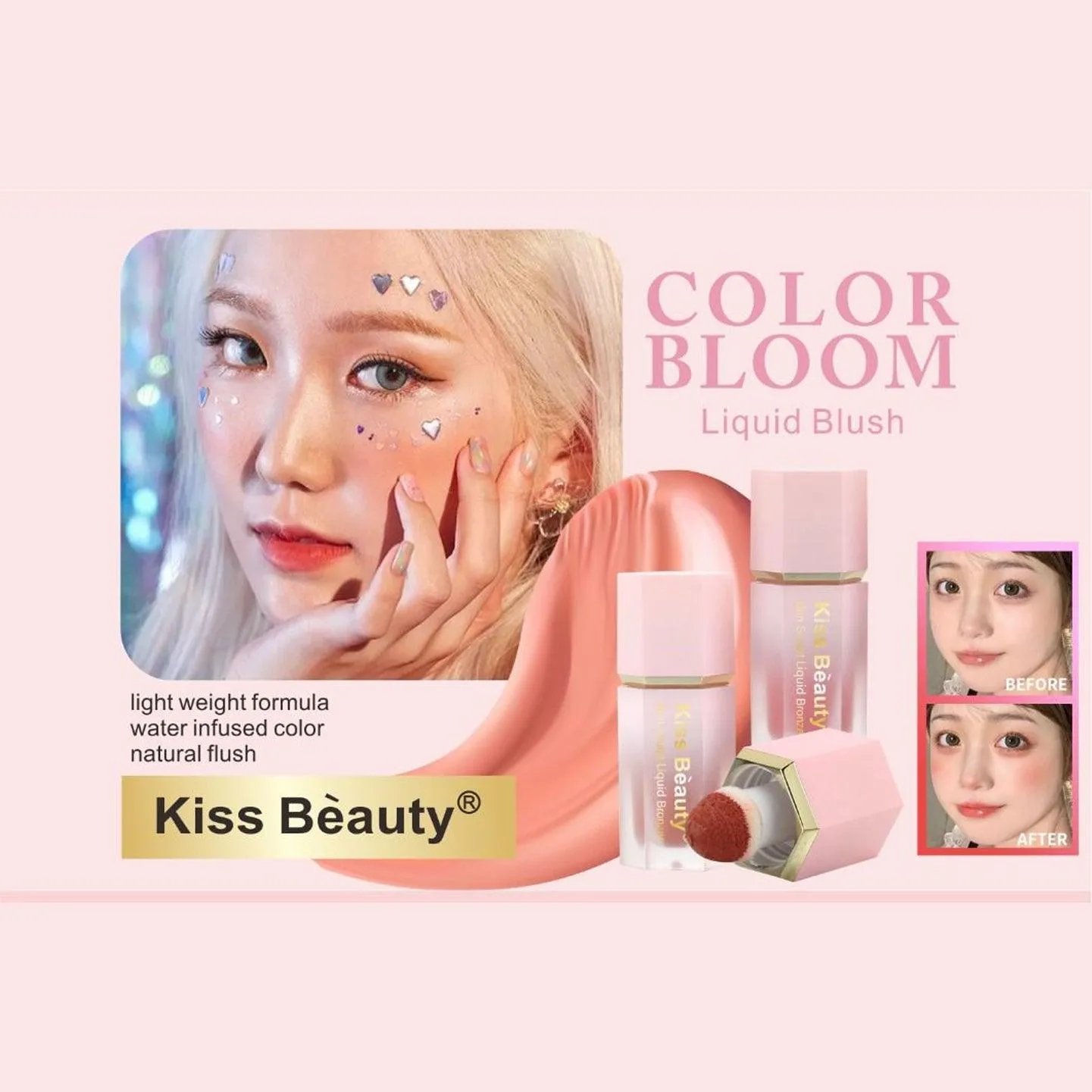 Kiss Beauty Color Bloom Liquid Blush