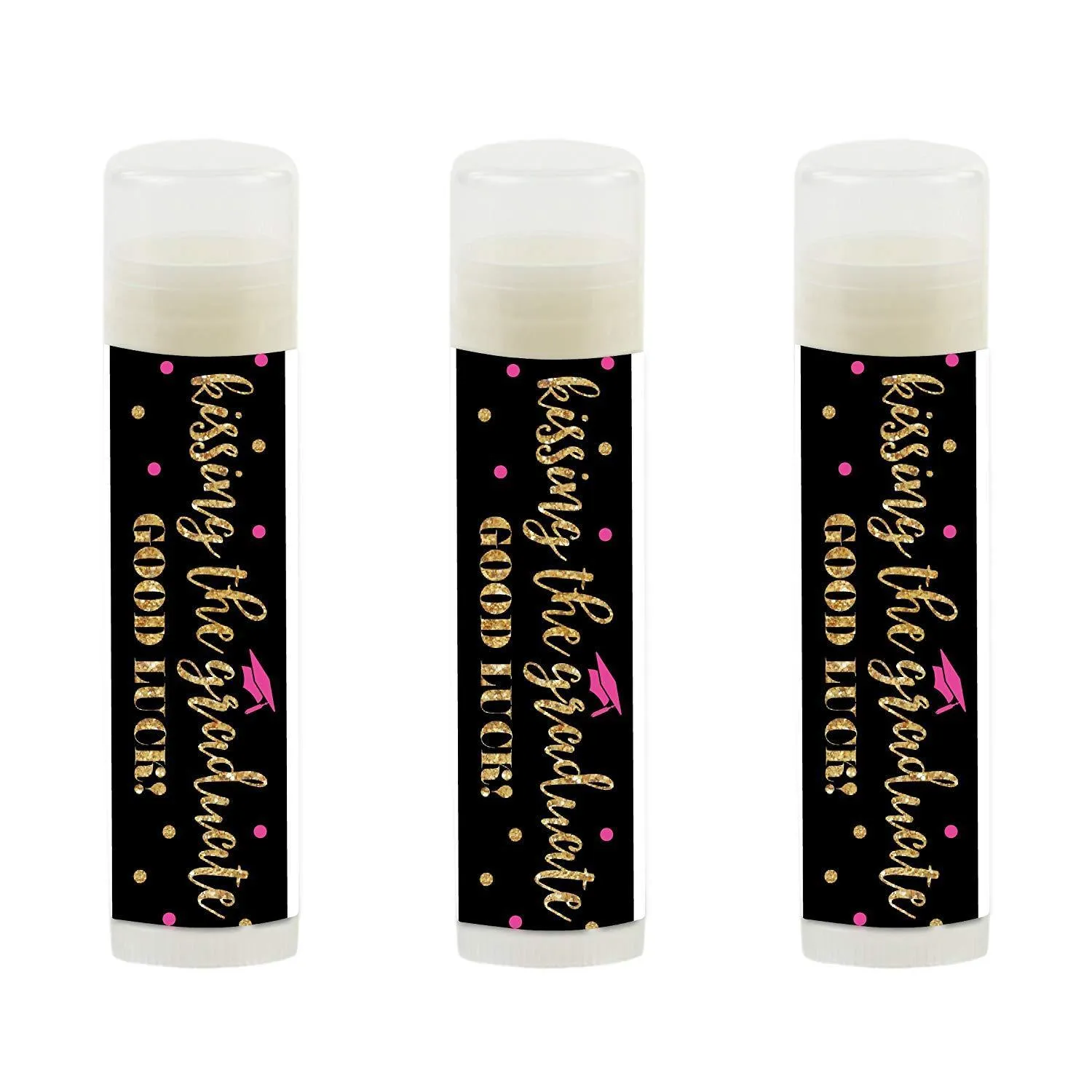 Kissing The Graduate Good Luck!  Lip Balm Favors