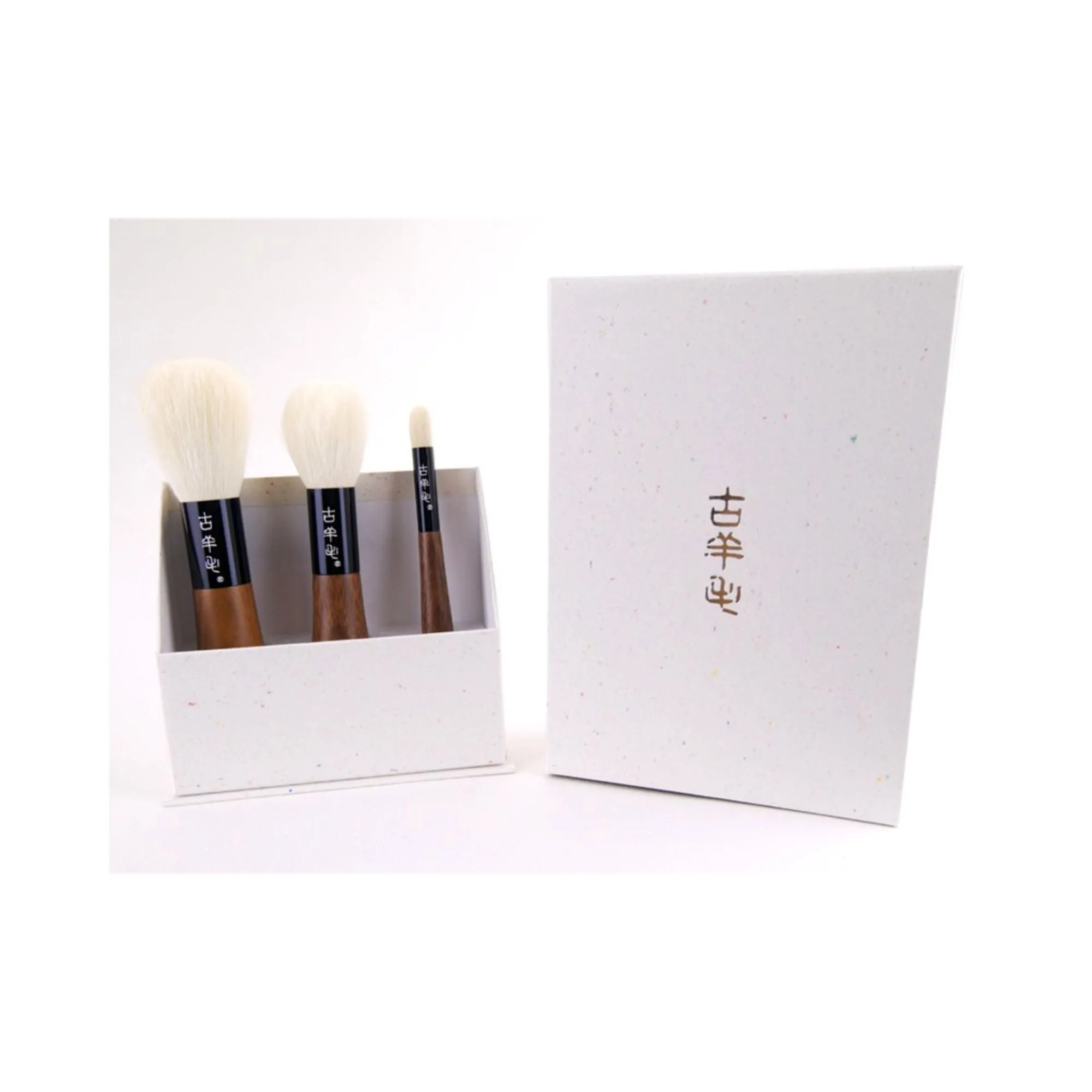 Koyomo Walnut Shibucha 3-Brush Set, Hana Series