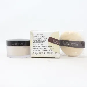 Laura Mercier Mini Translucent Loose Setting Powder & Mini Velour Puff .33oz New