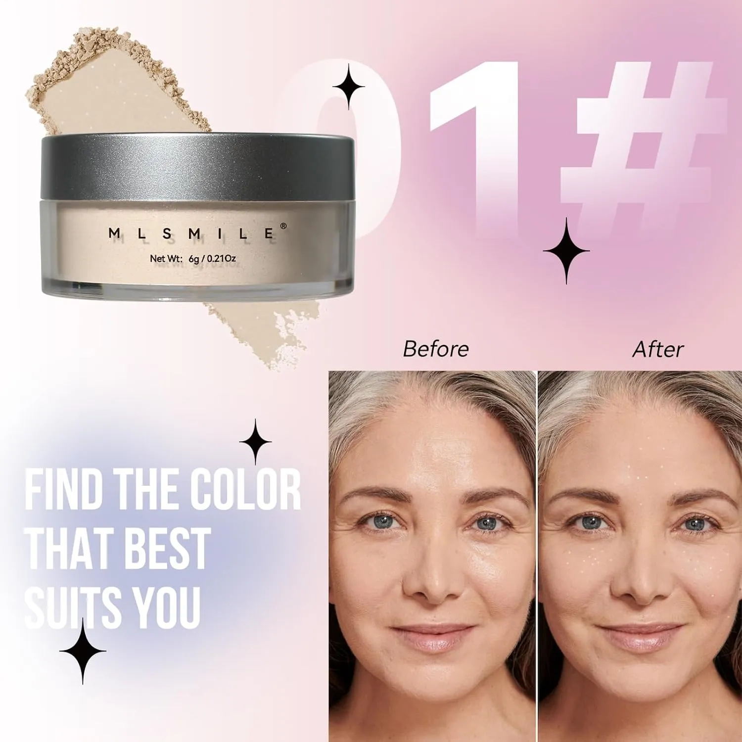 Light Naked Honey Powder Foundation, Matte Finish, Oil Control, Sweatproof, Makeup Setting Powder (1)