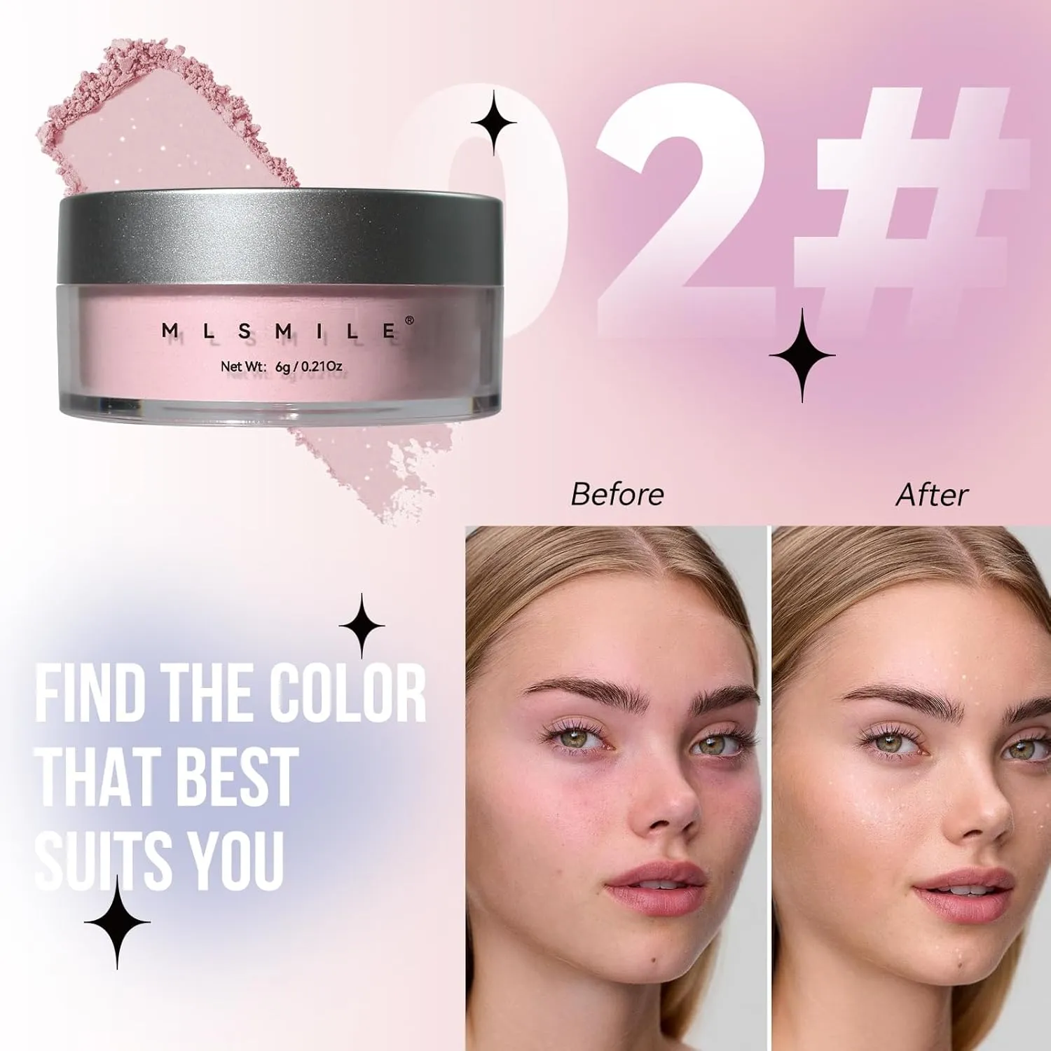 Light Naked Honey Powder Foundation, Matte Finish, Oil Control, Sweatproof, Makeup Setting Powder (2)