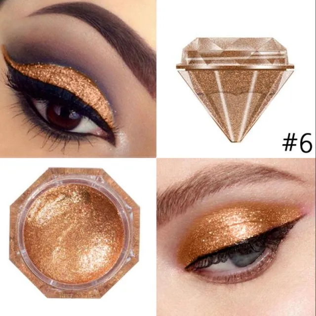 liquid eyeshadow metallic diamond shaped palette
