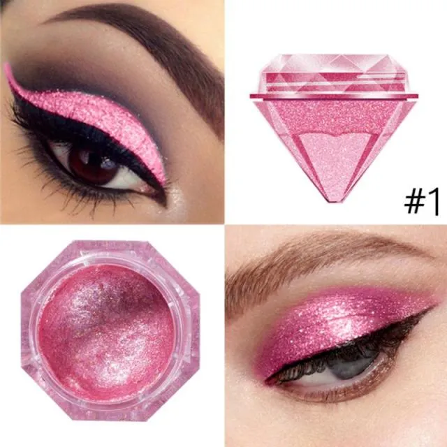 liquid eyeshadow metallic diamond shaped palette
