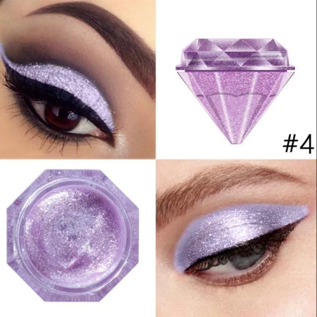 liquid eyeshadow metallic diamond shaped palette