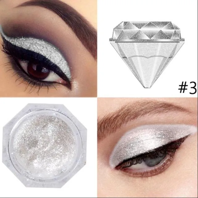 liquid eyeshadow metallic diamond shaped palette