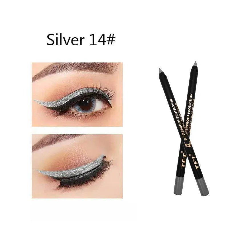 Long Lasting Eyeliner Pencil Waterproof Blue Black White