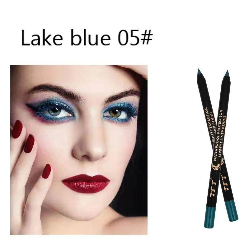 Long Lasting Eyeliner Pencil Waterproof Blue Black White