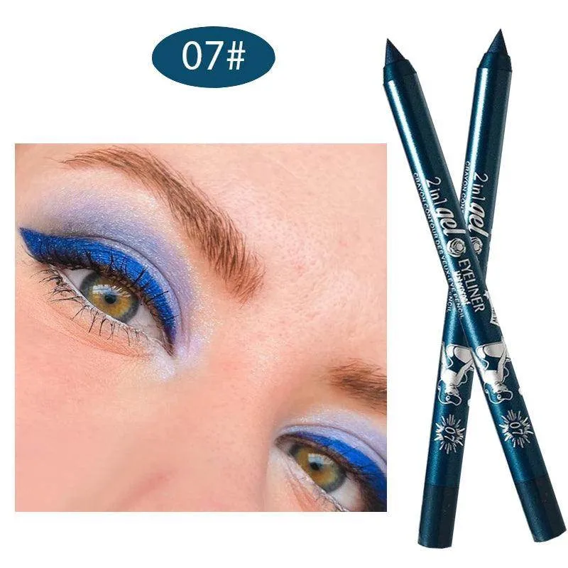 Long Lasting Eyeliner Pencil Waterproof Blue Black White