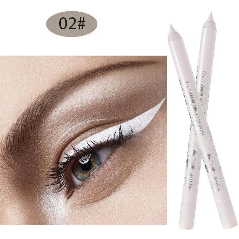 Long Lasting Eyeliner Pencil Waterproof Blue Black White
