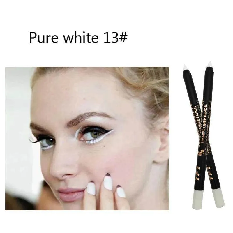 Long Lasting Eyeliner Pencil Waterproof Blue Black White