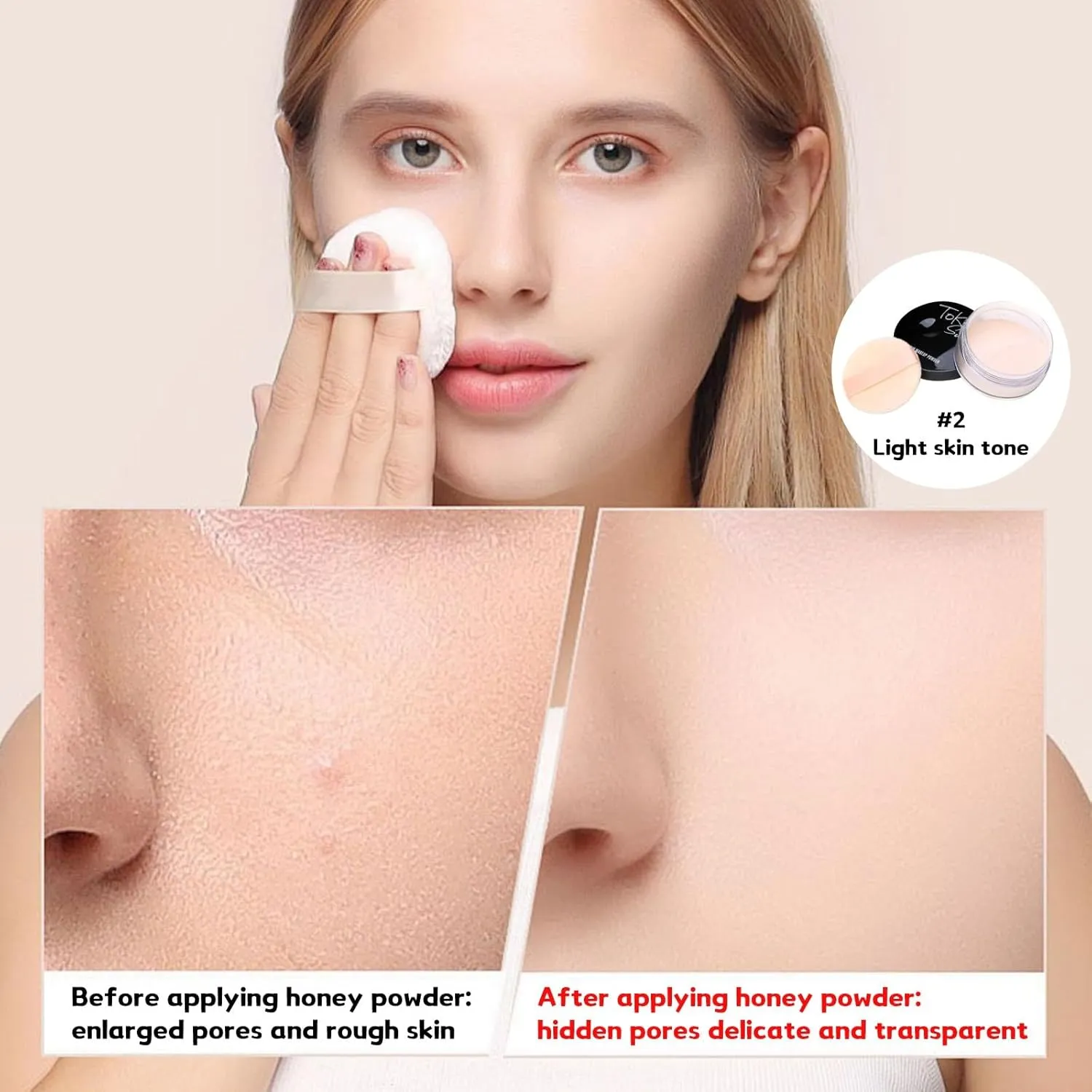 Loose Setting Powder, Waterproof, Matte, Oil Control, Shine Free, Talc-Free Face Powder Makeup, 24H Longwear Finishing Powder, Translucent For Dry,Loose Setting Powder (1# Light Purple, 80g)