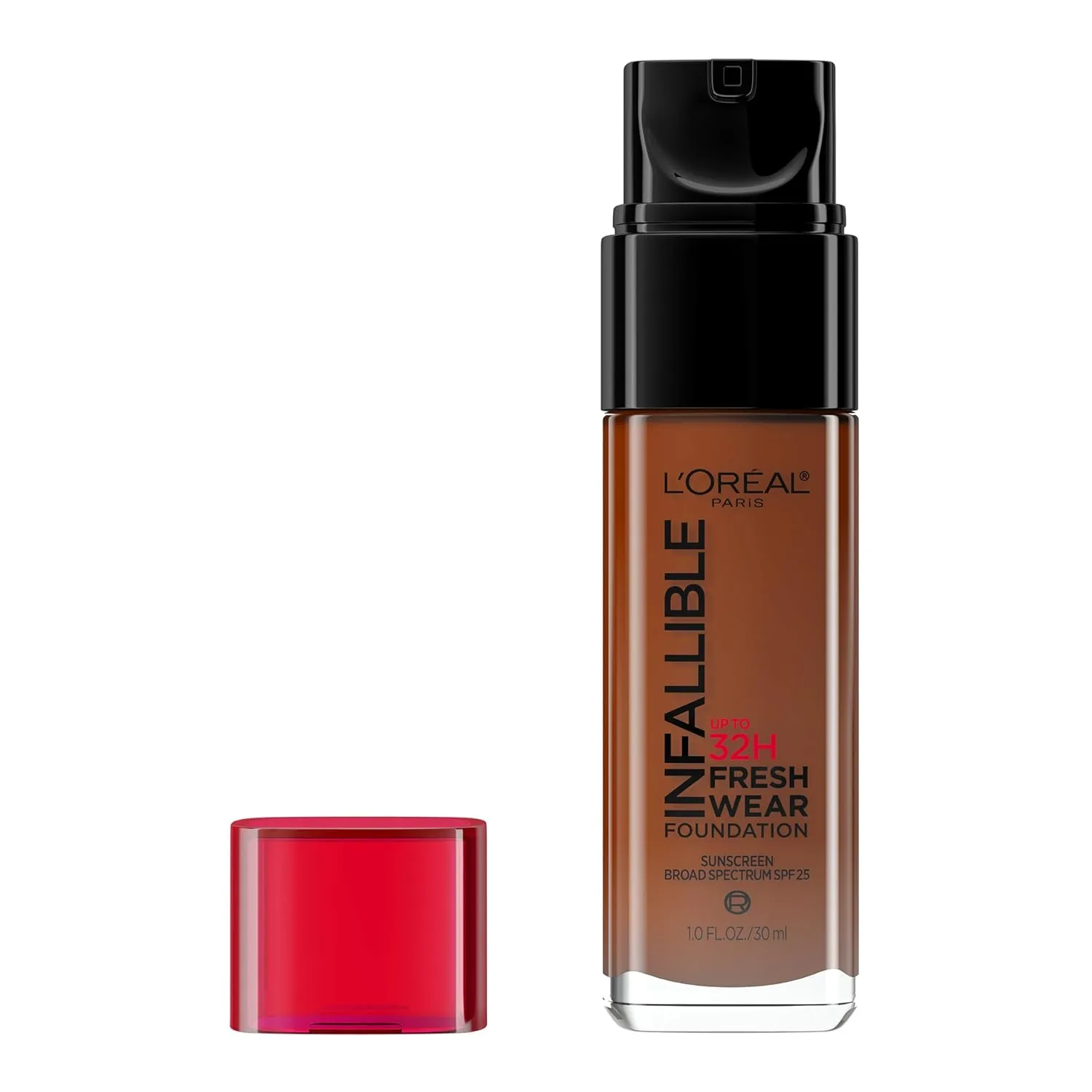 L'Oreal Paris Makeup Infallible Up to 32 Hour Fresh Wear Lightweight Foundation, 530 Deep Amber, 1 Fl Oz, Packaging May Vary