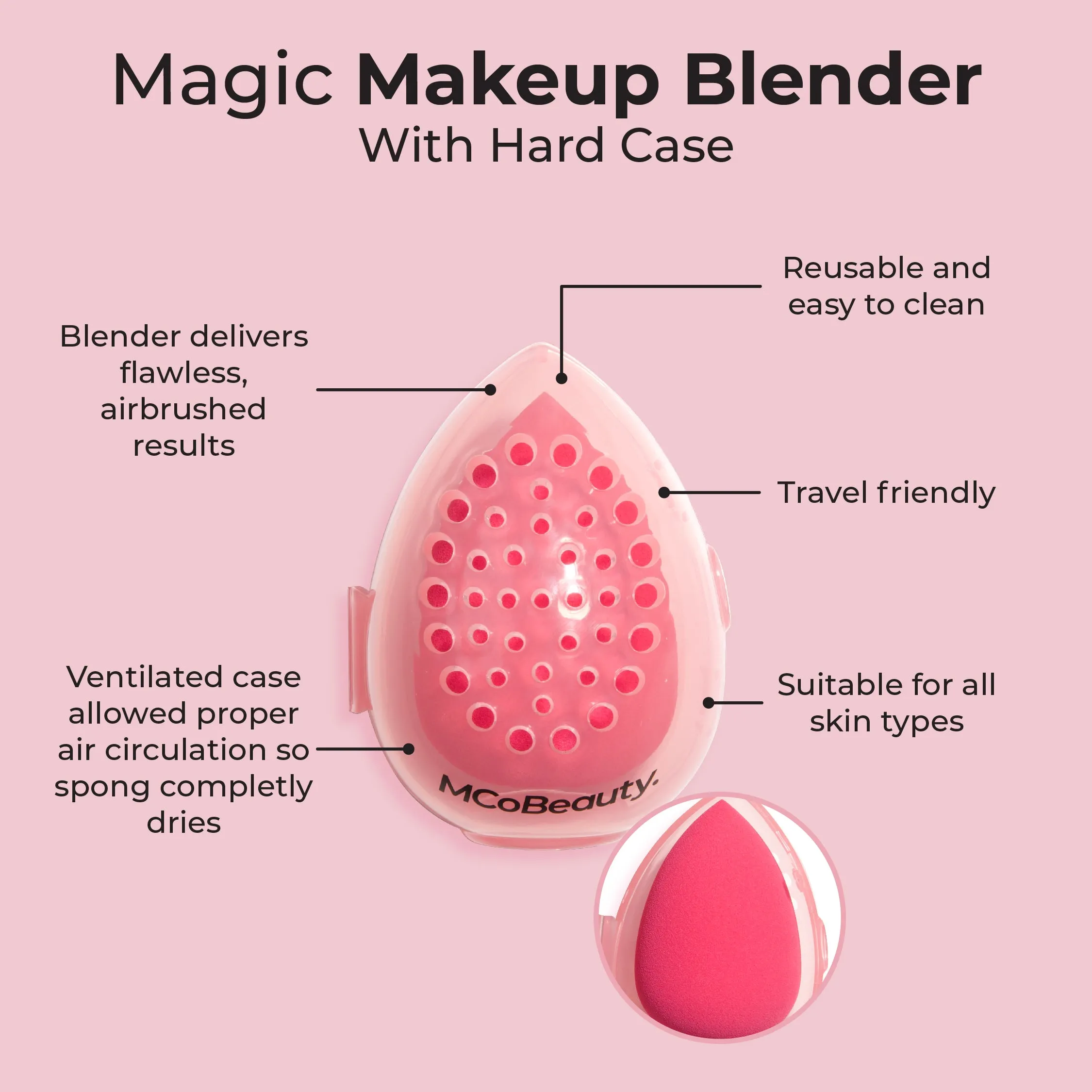 Magic Makeup Blender with Hard Case