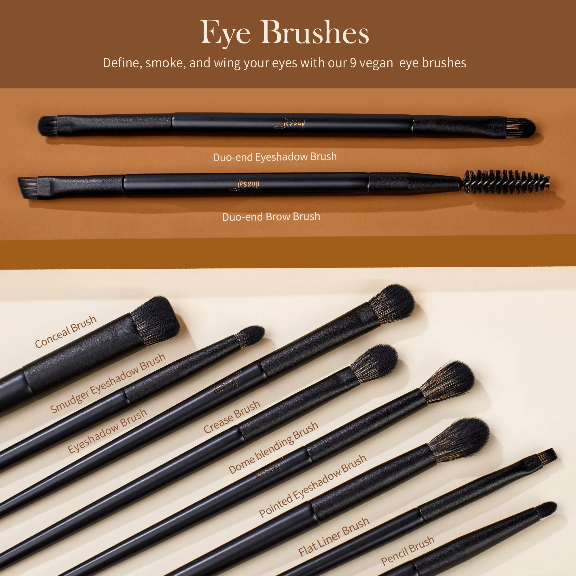 Makeup Brush Gift Set Matt Black T336-G