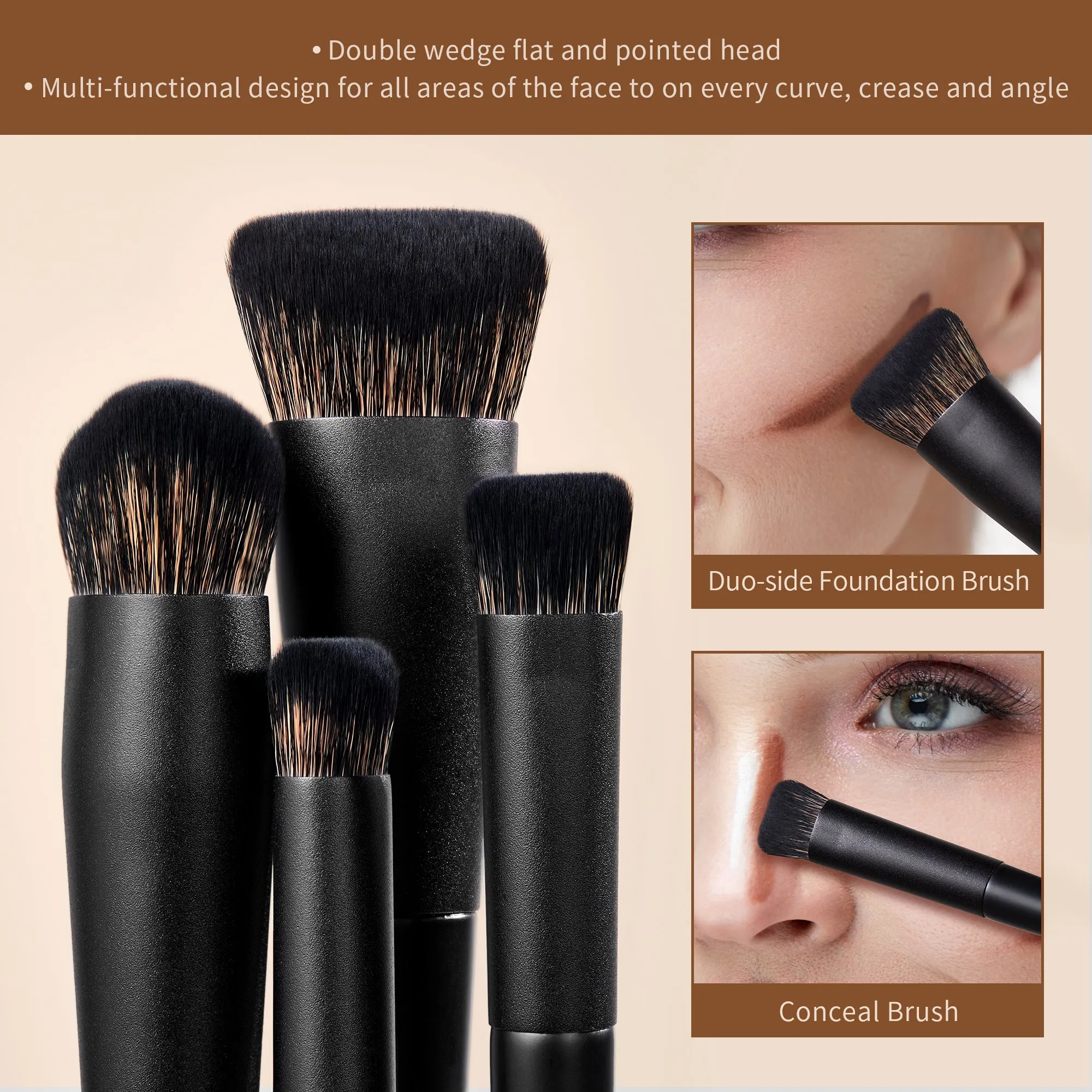 Makeup Brush Gift Set Matt Black T336-G
