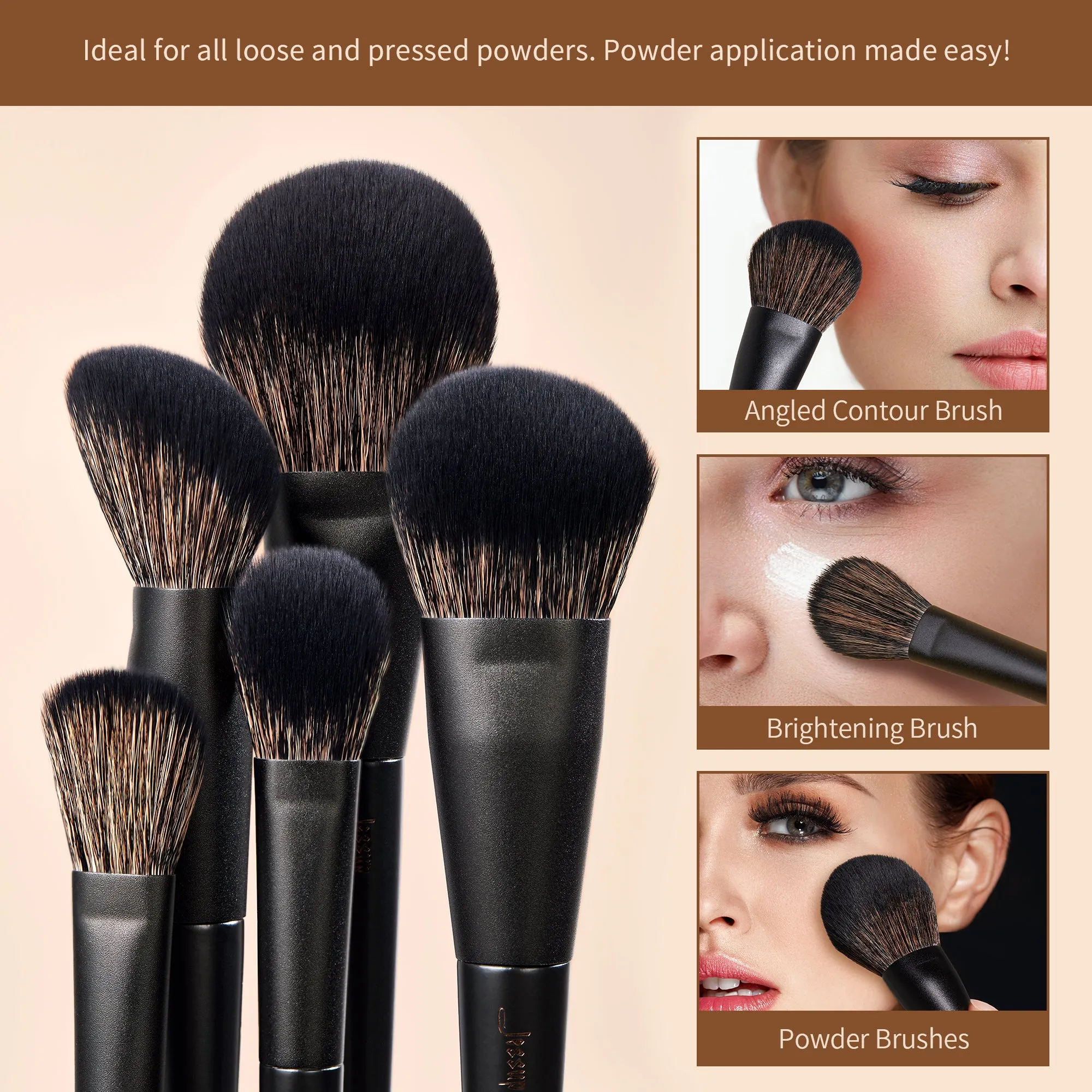 Makeup Brush Gift Set Matt Black T336-G