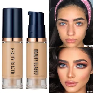 Matte Liquid Face Foundation Long Wear  Oil Control Foundation Full Coverage Concealer Foundation Waterproof Contour Makeup