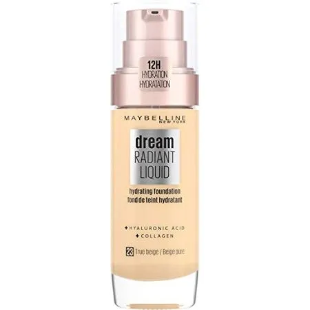 Maybelline dream Radiant Liquid Medium Coverage Hydrating Makeup, Lightweight Liquid Foundation, Alabaster, 1 Fl. Oz