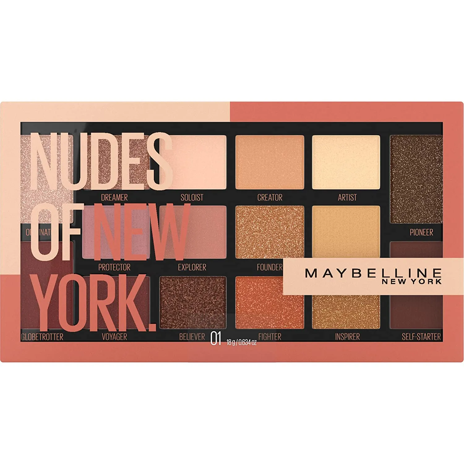 MAYBELLINE - Eyestudio Nudes of New York 16 Pan Eyeshadow Palette - 0.63 oz (18 g)