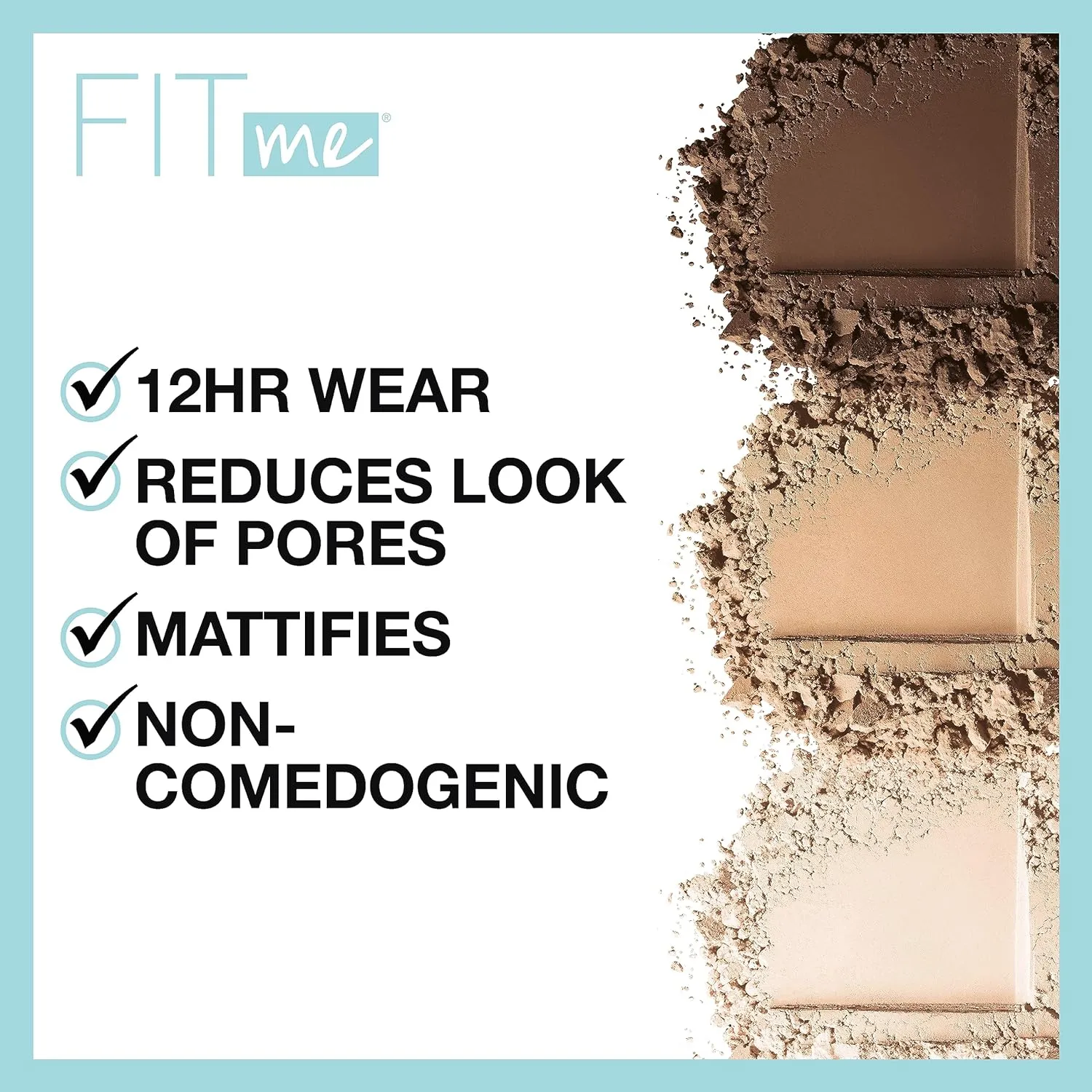 Maybelline Fit Me Matte   Poreless Pressed Face Powder Makeup & Setting Powder, Natural Beige, 1 Count