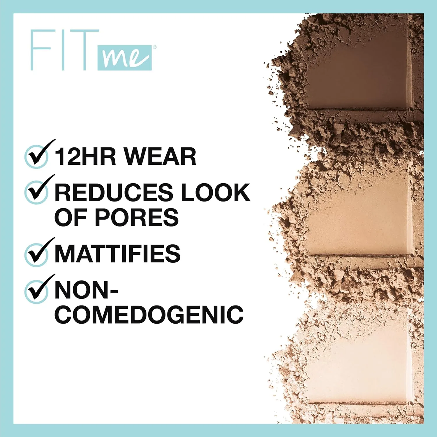 Maybelline Fit Me Matte   Poreless Pressed Face Powder Makeup & Setting Powder, Warm Sun, 1 Count