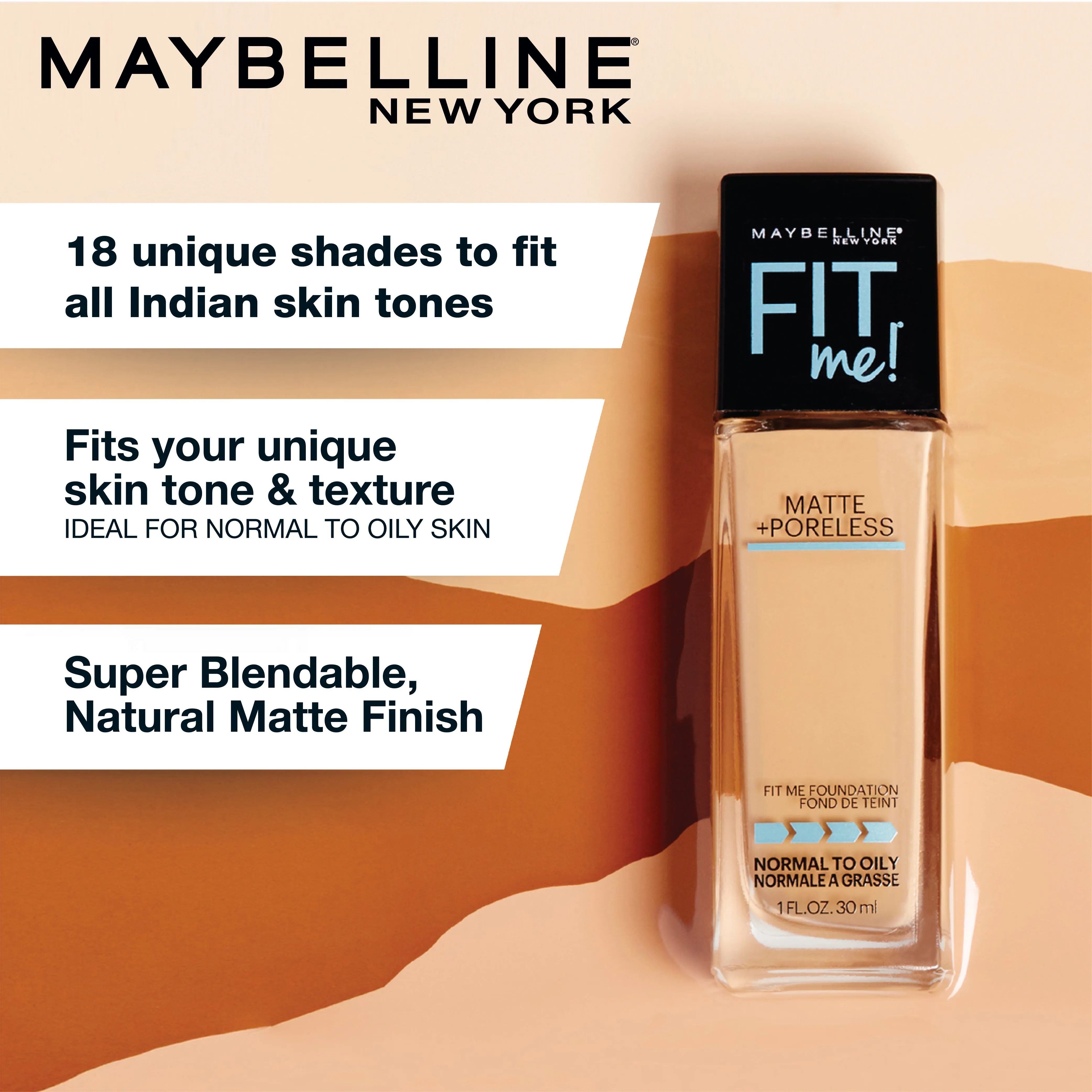 Maybelline New York Fit Me Matte   Poreless Liquid Foundation, 120 Classic Ivory | Matte Foundation | Oil Control Foundation | Foundation With SPF, 30 ml