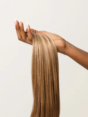 Medium Blonde Highlighted, 20" Volumiser Quad Clip-In Weft, P6/16/613 | 45g