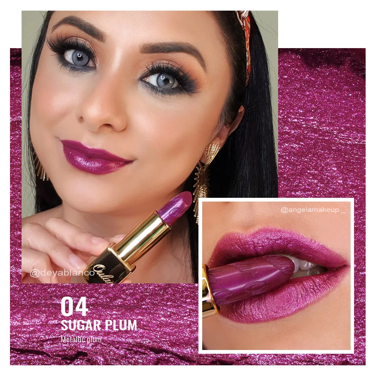 Metallic Shine Lipstick | D04 Sugar Plum