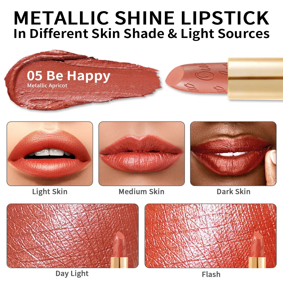 Metallic Shine Lipstick | D05 Be Happy