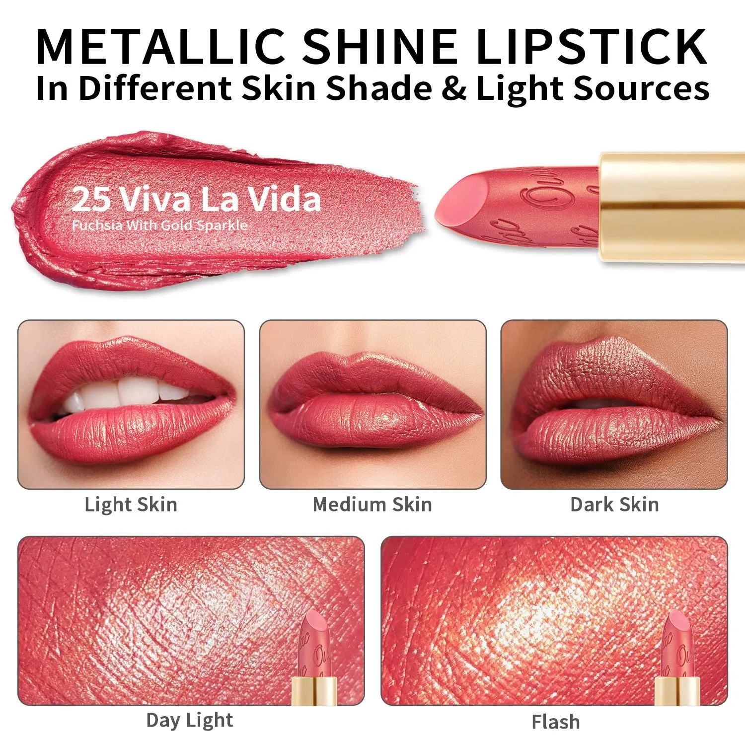 Metallic Shine Lipstick | D25 Viva La Vida