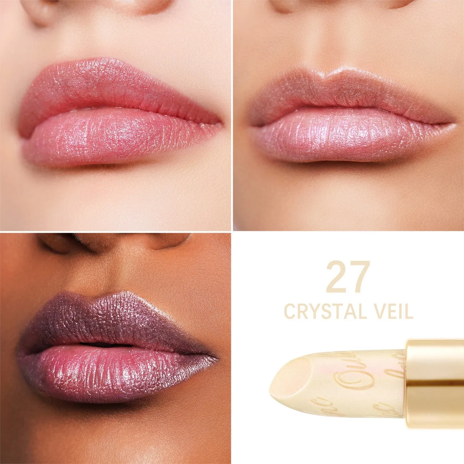 Metallic Shine Lipstick | D27 Crystal Veil